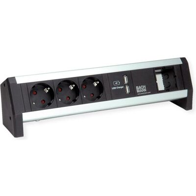 Bachmann, Multiprise, desk1 1xusbcharger 3xcompte de protection 1xabd (3x, CEE 7/3) - Publicité Bachmann, Multiprise, desk1 1xusbcharger 3xcompte de protection 1xabd (3x, CEE 7/3) - Publicité
