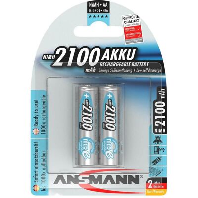 Ansmann AA (2 pcs, AA, 2100 mAh), Batteries + piles - Publicité Ansmann AA (2 pcs, AA, 2100 mAh), Batteries + piles - Publicité