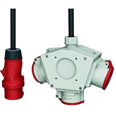 Mennekes, Distributeur de chantier, MEN 92914 Combinaison de prises de courant DELTA-Box (3x, CEE 16/5) - Publicité Mennekes, Distributeur de chantier, MEN 92914 Combinaison de prises de courant DELTA-Box (3x, CEE 16/5) - Publicité