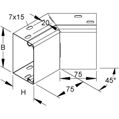Niedax, Conduite des câbles, NIE LEIB 60.150 Angle intérieur 45° avec couvercle, 60x150 mm galvanisé à chaud - Publicité Niedax, Conduite des câbles, NIE LEIB 60.150 Angle intérieur 45° avec couvercle, 60x150 mm galvanisé à chaud - Publicité