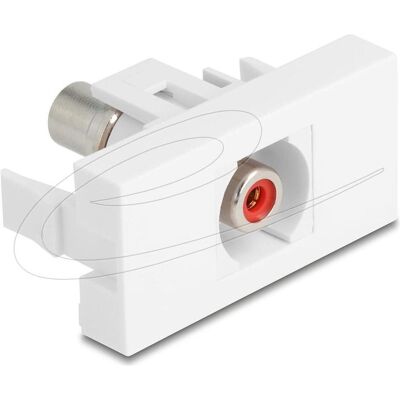 Delock Easy 45 Modul Cinch Buchse zu Cinch Buchse rot / weiss, Câble + prise électronique, Multicolore, Rouge, Blanc - Publicité Delock Easy 45 Modul Cinch Buchse zu Cinch Buchse rot / weiss, Câble + prise électronique, Multicolore, Rouge, Blanc - Publicité