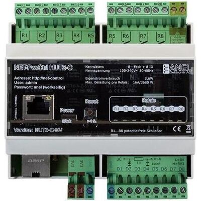 Anel NET-PWRCTRL HUT 2C HV - 8 relais commandés par Ethernet/Internet, 16A, Relai - Publicité Anel NET-PWRCTRL HUT 2C HV - 8 relais commandés par Ethernet/Internet, 16A, Relai - Publicité
