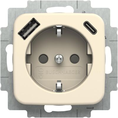 Busch-Jaeger Modèle 20 EUCB2USBAC-212 - Prise avec USB - Publicité Busch-Jaeger Modèle 20 EUCB2USBAC-212 - Prise avec USB - Publicité