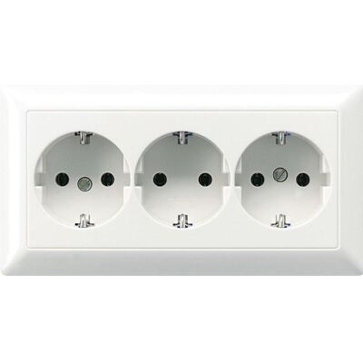 Jung AS 523 WW - Prise 3-fils - Power Outlet - Publicité Jung AS 523 WW - Prise 3-fils - Power Outlet - Publicité