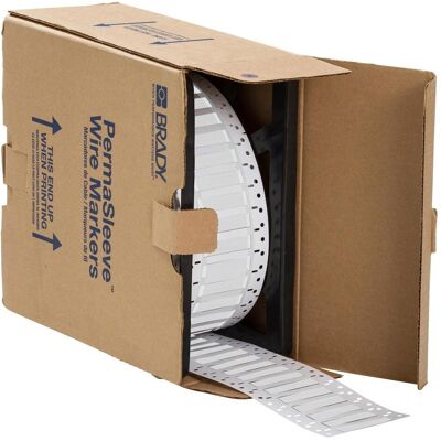 Brady, Rouleau d’étiquettes, LSZH-250-2-WT, B-7641, Gaine thermorétractable PermaSleeve 2:1, blanche, 50,80 x 11,15 mm, Low Smoke (50.80 mm) - Publicité Brady, Rouleau d’étiquettes, LSZH-250-2-WT, B-7641, Gaine thermorétractable PermaSleeve 2:1, blanche, 50,80 x 11,15 mm, Low Smoke (50.80 mm) - Publicité