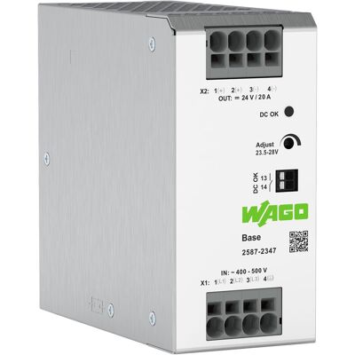 Wago, Distributeur de courant mobile, 2587-2347 Primär getaktetet Stromversorgung 3-phasig DC 24V 20 A - Publicité Wago, Distributeur de courant mobile, 2587-2347 Primär getaktetet Stromversorgung 3-phasig DC 24V 20 A - Publicité