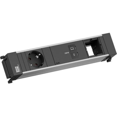 Bachmann, Multiprise, POWER FRAME 1xCEE7/3 1xUSB C/C 100W 1xCM 0,2m (1x, CEE 7/3, USB-C) - Publicité Bachmann, Multiprise, POWER FRAME 1xCEE7/3 1xUSB C/C 100W 1xCM 0,2m (1x, CEE 7/3, USB-C) - Publicité