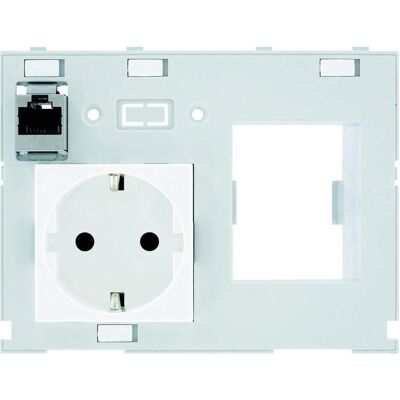 Murr Elektronik, Installation électrique : petit matériel, Insert combiné double pour l'Allemagne : 1 x RJ45 mâle/mâle + découpe pour interrupteur - Publicité Murr Elektronik, Installation électrique : petit matériel, Insert combiné double pour l'Allemagne : 1 x RJ45 mâle/mâle + découpe pour interrupteur - Publicité