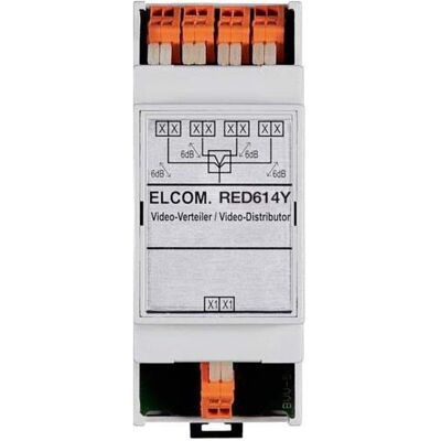 Elcom, Sécurité des bâtiments : accessoires, Répartiteur vidéo quadruple 2 fils REG (RED614Y) - Publicité Elcom, Sécurité des bâtiments : accessoires, Répartiteur vidéo quadruple 2 fils REG (RED614Y) - Publicité