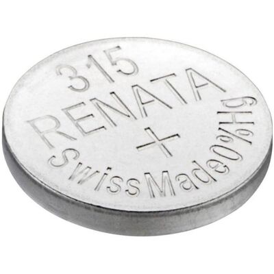 Renata Pile bouton 315 1.55 V 1 pc 23 mAh oxyde d'argent (1 pcs, Spécifique à l'appareil, 23 mAh), Batteries + piles - Publicité Renata Pile bouton 315 1.55 V 1 pc 23 mAh oxyde d'argent (1 pcs, Spécifique à l'appareil, 23 mAh), Batteries + piles - Publicité