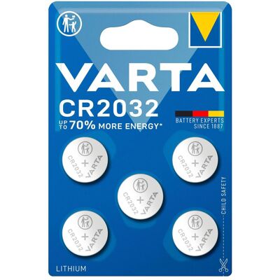 Varta Cr2032 (5 pcs, CR2032, 230 mAh), Batteries + piles - Publicité Varta Cr2032 (5 pcs, CR2032, 230 mAh), Batteries + piles - Publicité