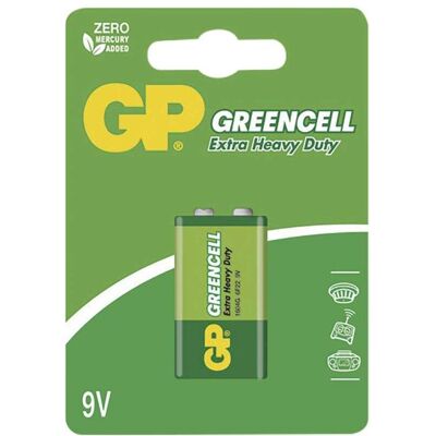 GP Batteries ELEM.POWER GP 6F22 BP1 GREENCELL (9679) (1 pcs, PP3), Batteries + piles - Publicité GP Batteries ELEM.POWER GP 6F22 BP1 GREENCELL (9679) (1 pcs, PP3), Batteries + piles - Publicité