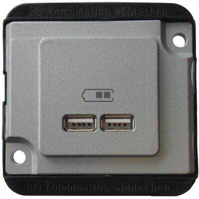 Merten MEG4366-7060 - Station de charge USB - 2 sorties - 100-240V - 5V - Publicité Merten MEG4366-7060 - Station de charge USB - 2 sorties - 100-240V - 5V - Publicité
