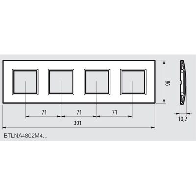 Legrand Accessoires Gamme d'interrupteurs, BTLNA4802M4BI - Publicité Legrand Accessoires Gamme d'interrupteurs, BTLNA4802M4BI - Publicité