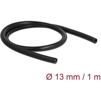 Delock, Goulotte passe-câbles, Gaine pour câble 1 m x 13 mm noir (Gaines pour câbles, 100 cm) - Publicité Delock, Goulotte passe-câbles, Gaine pour câble 1 m x 13 mm noir (Gaines pour câbles, 100 cm) - Publicité