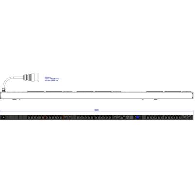 Bachmann, Multiprise, BN7000 36xC13 6xC19 mesure par phase Prises commutables (3 m) - Publicité Bachmann, Multiprise, BN7000 36xC13 6xC19 mesure par phase Prises commutables (3 m) - Publicité