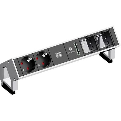 Bachmann, Multiprise, Desk2 - 2xSchuko, 1xUSB (6x, CEE 7/3) - Publicité Bachmann, Multiprise, Desk2 - 2xSchuko, 1xUSB (6x, CEE 7/3) - Publicité