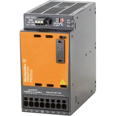 Weidmüller, Distributeur de courant mobile, Alimentation à découpage PRO TOP3 480W 48V 10A - Publicité Weidmüller, Distributeur de courant mobile, Alimentation à découpage PRO TOP3 480W 48V 10A - Publicité
