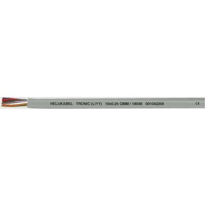 Helukabel 18005-500 Câble de Données - LiYY, 6 Conducteurs, 0,14 mm², Gris - Publicité Helukabel 18005-500 Câble de Données - LiYY, 6 Conducteurs, 0,14 mm², Gris - Publicité