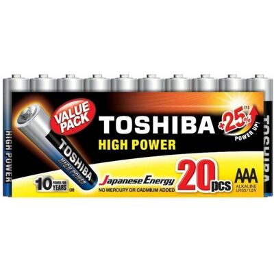 Toshiba R03ATPACK20 - Piles - AAA Haute puissance - Publicité Toshiba R03ATPACK20 - Piles - AAA Haute puissance - Publicité