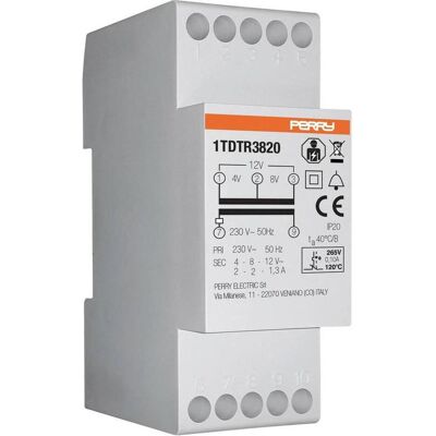 Sesam ZT 3820 - Transformateur - Multi-tension 4V/8V/12V - Compact 35x128x60 mm - Publicité Sesam ZT 3820 - Transformateur - Multi-tension 4V/8V/12V - Compact 35x128x60 mm - Publicité