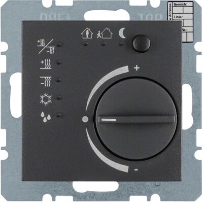 Berker Régulateur RT anth mat 75441185, Thermostat, Gris - Publicité Berker Régulateur RT anth mat 75441185, Thermostat, Gris - Publicité