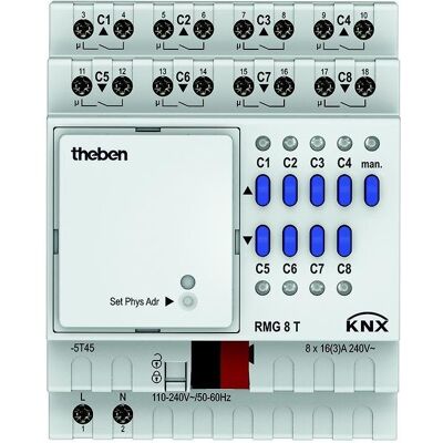 Theben, Actionneur, Rmg 8 T Knx (Actionneur de commutation, Actionneur de stores) - Publicité Theben, Actionneur, Rmg 8 T Knx (Actionneur de commutation, Actionneur de stores) - Publicité