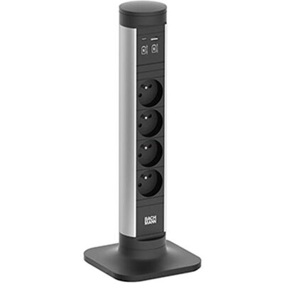 Bachmann, Multiprise, CYCLE Pole S 4x UTE (4x, CEE 7/3, PECO 7/5, 2.50 m) - Publicité Bachmann, Multiprise, CYCLE Pole S 4x UTE (4x, CEE 7/3, PECO 7/5, 2.50 m) - Publicité