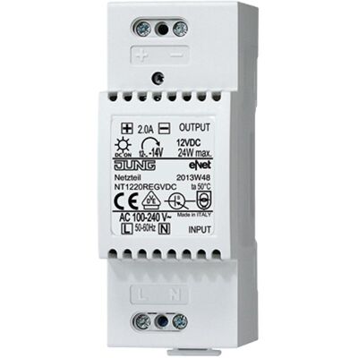 JUNG JG NT1220REGVDC Alimentation 12V REG (Alimentation électrique), Accessoires électroniques + boîtier, Blanc - Publicité JUNG JG NT1220REGVDC Alimentation 12V REG (Alimentation électrique), Accessoires électroniques + boîtier, Blanc - Publicité