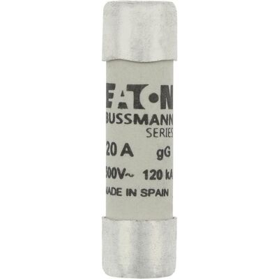 Eaton, Fusible, Cartouche fusible, basse tension, 20 A, AC 500 V, 120 kA, 10 x 38 mm, gL/gG, IEC C10G20 (20 A) - Publicité Eaton, Fusible, Cartouche fusible, basse tension, 20 A, AC 500 V, 120 kA, 10 x 38 mm, gL/gG, IEC C10G20 (20 A) - Publicité