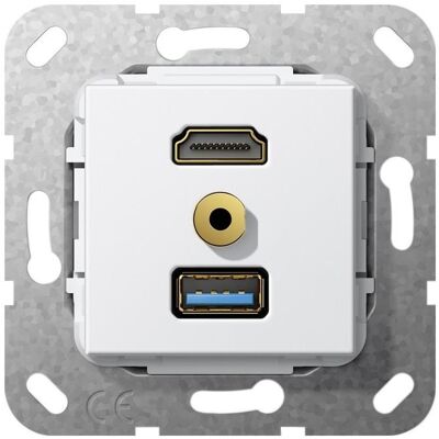 Gira, Accessoires Gamme d'interrupteurs, HDMI USB 3.0 A Cpl. jack M Fouet K 568003 - Publicité Gira, Accessoires Gamme d'interrupteurs, HDMI USB 3.0 A Cpl. jack M Fouet K 568003 - Publicité