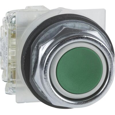 Schneider Bouton-poussoir vert Ø 30, affleurant, sans verrouillage, 1S 9001KR1GH5, Bouton + interrupteur, Vert - Publicité Schneider Bouton-poussoir vert Ø 30, affleurant, sans verrouillage, 1S 9001KR1GH5, Bouton + interrupteur, Vert - Publicité