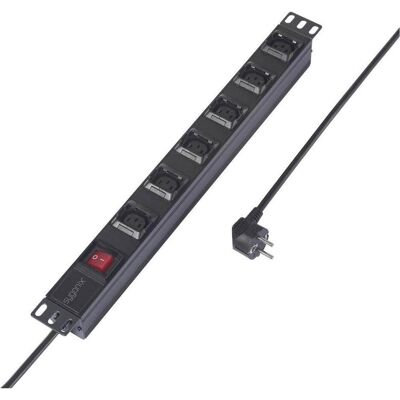 Sygonix, Multiprise, SY-6736982 Steckdosenleiste 19 Zoll 6fach Schwarz Schutzkontakt 1 St. (6x, CEE 7/4, IEC 60906-1) - Publicité Sygonix, Multiprise, SY-6736982 Steckdosenleiste 19 Zoll 6fach Schwarz Schutzkontakt 1 St. (6x, CEE 7/4, IEC 60906-1) - Publicité
