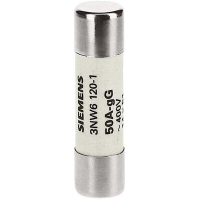 Siemens Fusible, Fusible céramique MT 6A 500V AC 14x51mm 3NW6101-1 (6 A) - Publicité Siemens Fusible, Fusible céramique MT 6A 500V AC 14x51mm 3NW6101-1 (6 A) - Publicité