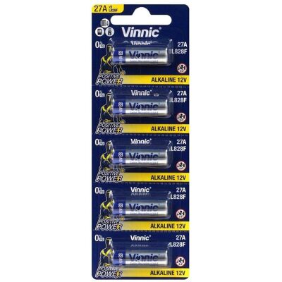 Vinnic Pack de 5 Piles Alcalines 12V - Batterie Télécommande - Publicité Vinnic Pack de 5 Piles Alcalines 12V - Batterie Télécommande - Publicité