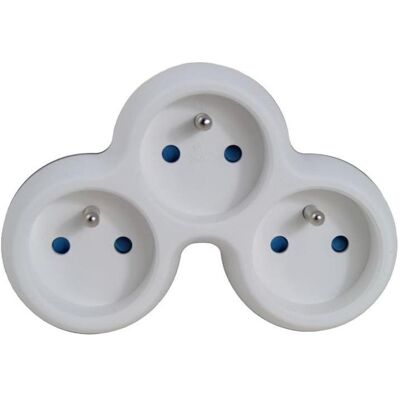 Esperanza, Multiprise, Elec. Socket Splitter 3 Socket White/Grey (3x, CEE 7/4) - Publicité Esperanza, Multiprise, Elec. Socket Splitter 3 Socket White/Grey (3x, CEE 7/4) - Publicité
