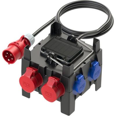 PCE, Distributeur de chantier, CEE Distributeur de courant 9030204 400 V 16 A (5x, CEE 16/5, CEE 7/3) - Publicité PCE, Distributeur de chantier, CEE Distributeur de courant 9030204 400 V 16 A (5x, CEE 16/5, CEE 7/3) - Publicité