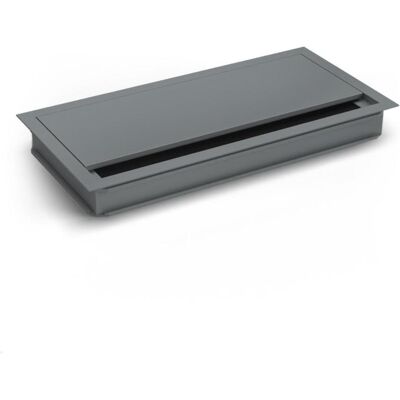 TecLines TKD012T 240x120x25 mm Titanium/noir - Passe-câbles - Publicité TecLines TKD012T 240x120x25 mm Titanium/noir - Passe-câbles - Publicité
