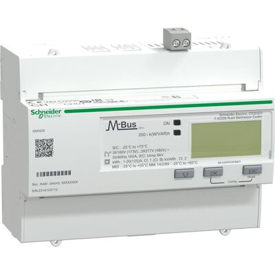 Compteur d'énergie triphasé Schneider Electric A9MEM3335 - Multi-tarifs IP20 - Publicité Compteur d'énergie triphasé Schneider Electric A9MEM3335 - Multi-tarifs IP20 - Publicité