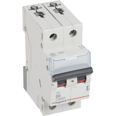 Legrand Disjoncteur, Disjoncteur 2P B 6A 10kA AC S312 TX3 (404109) - Publicité Legrand Disjoncteur, Disjoncteur 2P B 6A 10kA AC S312 TX3 (404109) - Publicité