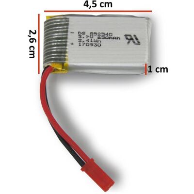 Jamara Accu JQC Lipo 3,7V 650mAh 2,41Wh (650 mAh, 3.70 V) - Publicité Jamara Accu JQC Lipo 3,7V 650mAh 2,41Wh (650 mAh, 3.70 V) - Publicité