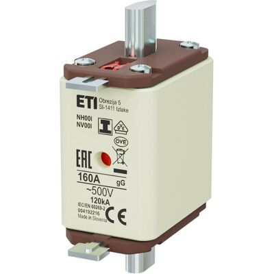 Eti, Fusible, Cartouche fusible HPC 00 Combi 160A - Publicité Eti, Fusible, Cartouche fusible HPC 00 Combi 160A - Publicité