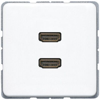 JUNG MACD1133WW - Prise multimédia 2x HDMI blanc alpin - Multimediadose - Publicité JUNG MACD1133WW - Prise multimédia 2x HDMI blanc alpin - Multimediadose - Publicité