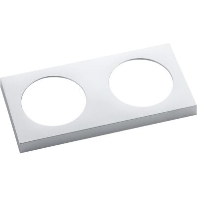 Berker, Accessoires Gamme d'interrupteurs, Cadre de prise Integro Pure double, KS chromé mat galvanisé - Publicité Berker, Accessoires Gamme d'interrupteurs, Cadre de prise Integro Pure double, KS chromé mat galvanisé - Publicité