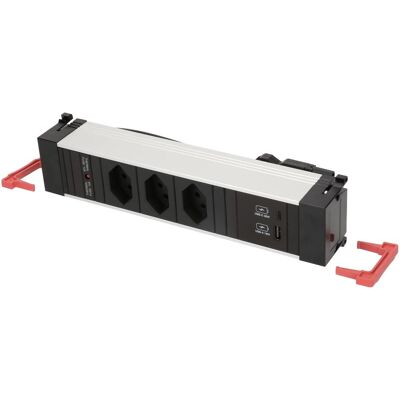 Bachmann, Multiprise, Cadre de puissance (3x, Type 13, USB-A, USB-C) - Publicité Bachmann, Multiprise, Cadre de puissance (3x, Type 13, USB-A, USB-C) - Publicité