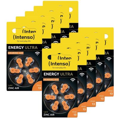Intenso Piles pour appareils auditifs Zinc-Air A13, paquet de 60 (60 pcs, PR48, 230 mAh), Batteries + piles - Publicité Intenso Piles pour appareils auditifs Zinc-Air A13, paquet de 60 (60 pcs, PR48, 230 mAh), Batteries + piles - Publicité