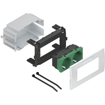 Niedax, Boîte de jonction, Pre. Système d'installation de l'appareil, LV=250V/16A, largeur d'installation 138.5 mm insert, RAL - Publicité Niedax, Boîte de jonction, Pre. Système d'installation de l'appareil, LV=250V/16A, largeur d'installation 138.5 mm insert, RAL - Publicité
