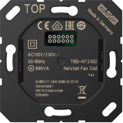 JUNG TRD-NT 2302 Régulateur de température ambiante - Alimentation - pour régulateur de température, Thermostat - Publicité JUNG TRD-NT 2302 Régulateur de température ambiante - Alimentation - pour régulateur de température, Thermostat - Publicité