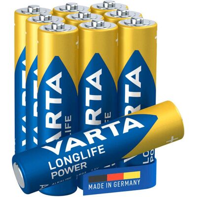Varta Pile Longlife Power Micro AAA 4903 LR03 - 10 pièces (10 pcs, AAA), Batteries + piles - Publicité Varta Pile Longlife Power Micro AAA 4903 LR03 - 10 pièces (10 pcs, AAA), Batteries + piles - Publicité
