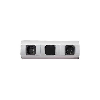 Prise pour meubles ORNO - Double IP20 avec interrupteur aluminium - Publicité Prise pour meubles ORNO - Double IP20 avec interrupteur aluminium - Publicité
